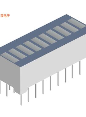 XGMDKVGX10D|绿色，红色 CBI 5.08X1.78MM 10SEG G/R T