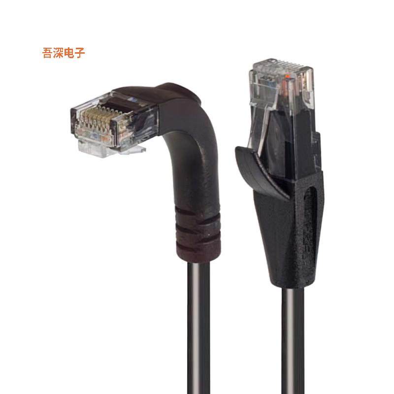 TRD815RABLK-1 |圆形线缆C5E PVC UTP STR-DWN BLK 1F