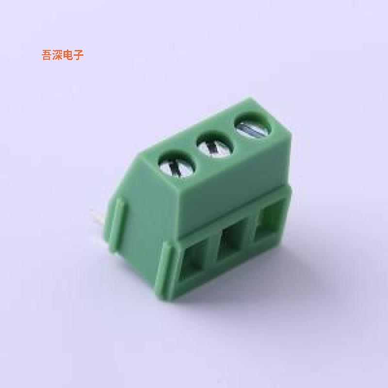 KF128R-5.0-3P |可拼接 铜 环保螺钉式接线弯插,P=5mm