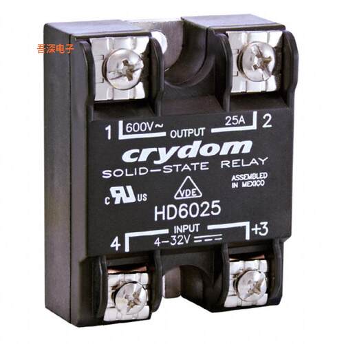 HD6025 |底座安装SSR RELAY SPST-NO 25A 48-660V