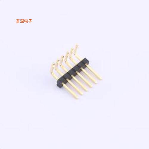 X1311WR-06J-C40D24 |(X1311)1.27单排单塑排针弯插,P=1.27mm