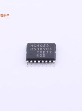 74HC4052PW,118 |原装TSSOP-16IC SWITCH SP4TX2 150OHM 16TSSOP