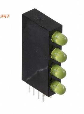 QLA874B-4Y |黄色（x 4） CBI 3MM QUAD YELLOW RA