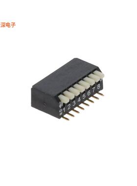 DHP 608 |SPSTDUAL-IN-LINE SWITCH, HALF-PITCH-