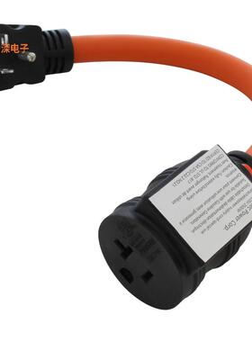 E520CB520 |公插头到母插头1FT NEMA 5-20 Outlet Extender