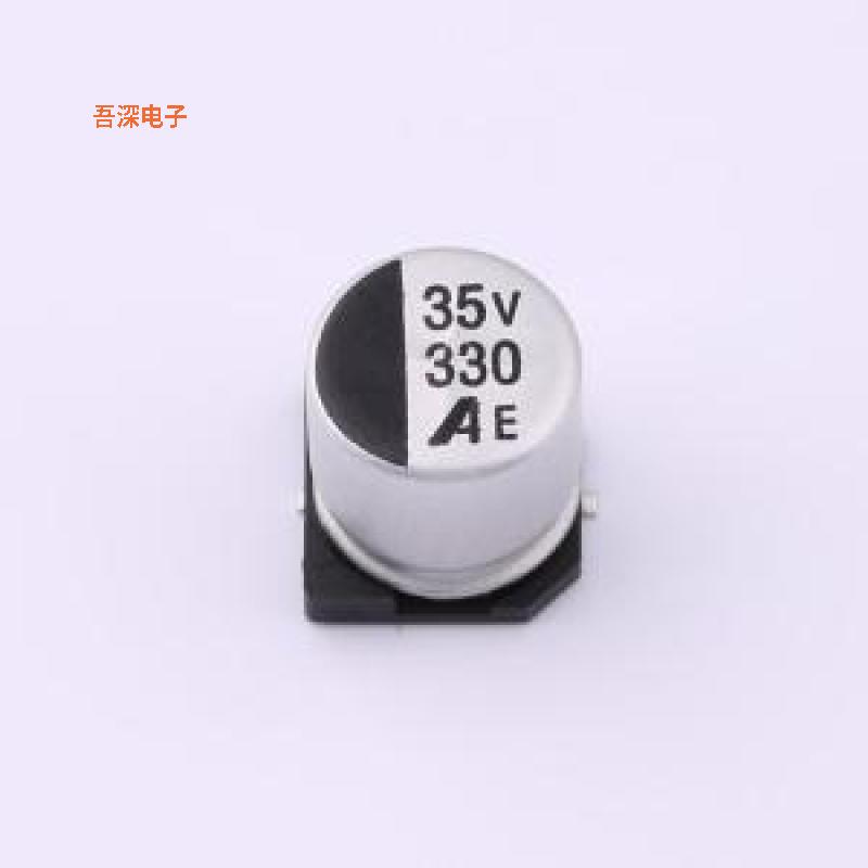 GVE1V337M1010CN |贴片型铝电解3000Hrs,-55~+105℃,0.15Ω