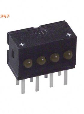 5554403F |黄色（x 4） CBI 2MM QUAD YELLOW 5V RA