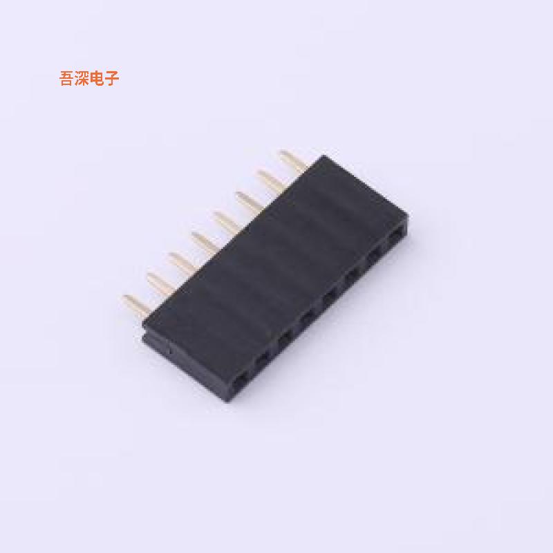 PM2.54-1*8 |镀金环保阻燃UL认证排母插件,P=2.54mm