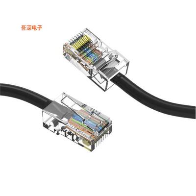 CM-100406BKBSTK |圆形线缆15Ft Cat5E UTP Ethernet Network