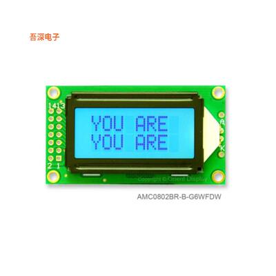 AMC0802BR-B-G6WFDW|16.0LCD COB CHAR 8X2 GRAY TRANS