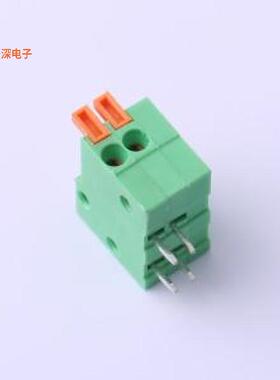 DB141R-2.54-2P-GN |原装弯插,P=2.54mm弹簧式接线