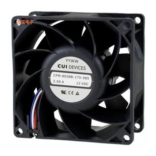 290 12VDC 8025B WIRE 80X25MM 125 AXIAL CFM 12VDCFAN