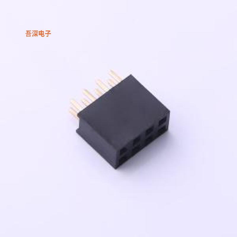 2.54-2*4 |镀金环保阻燃UL认证排母插件,P=2.54mm