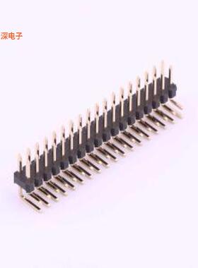 X6521WR-2x18H-C60D30|高镀金 抗氧化排针弯插,P=2.54m