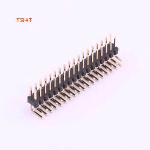 X6521WR-2x18H-C60D30 |高镀金 抗氧化排针弯插,P=2.54mm