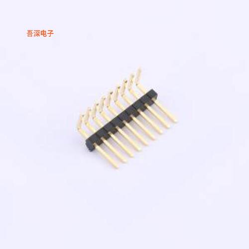 X1311WR-09J-C40D24 |(X1311)1.27单排单塑排针弯插,P=1.27mm