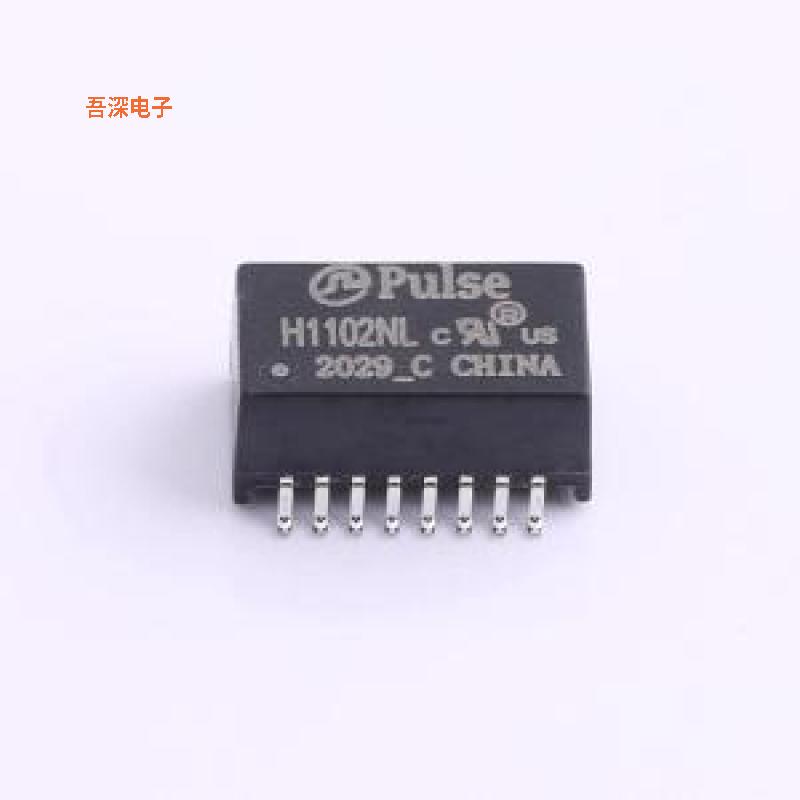 H1102NLT |原装SMD,12.7x7.1mmXFRMR MAGNETIC 1PORT 1:1 10/100
