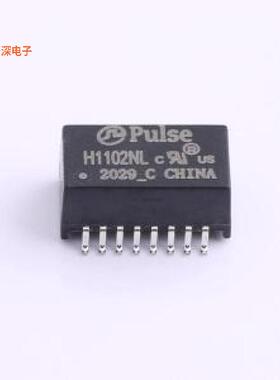 H1102NLT |原装SMD,12.7x7.1mmXFRMR MAGNETIC 1PORT 1:1 10/100