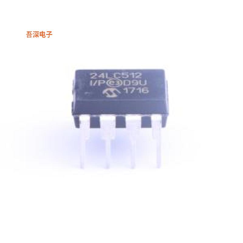 24LC512-I/P |原装PDIP-8-300milIC EEPROM 512KBIT I2C 8DIP
