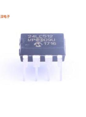24LC512-I/P |原装PDIP-8-300milIC EEPROM 512KBIT I2C 8DIP