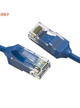 CM-100182BLBSTK |圆形线缆1.5Ft Cat.6 28AWG Slim Ethernet
