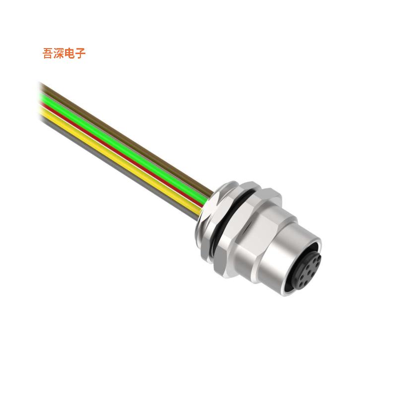 BR-M12F8R9-0.5 |插头CIRC CBL 8POS PLUG TO WIRE 1.64'