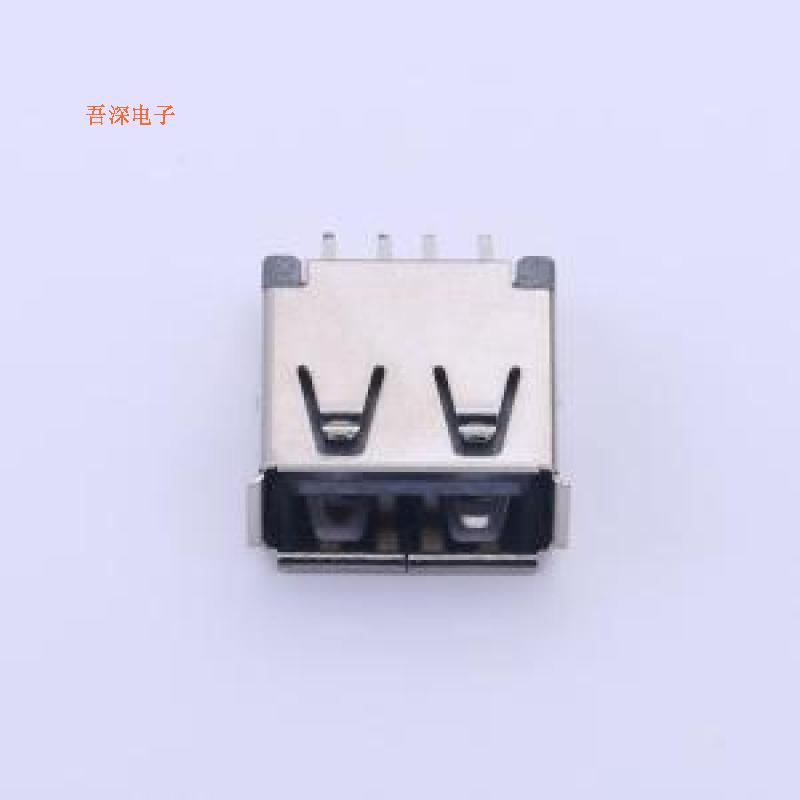 916-252A2023Y10200 |直脚有边铜壳LCP黑胶USB插件