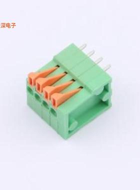 TY141V-2.54-04P-14-00 |原装插件,P=2.54mm弹簧式接线