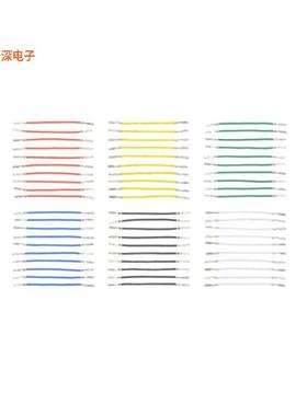 3963 |接触端JMPR WIRE 60PC 6CLR ASSTD F-F 2