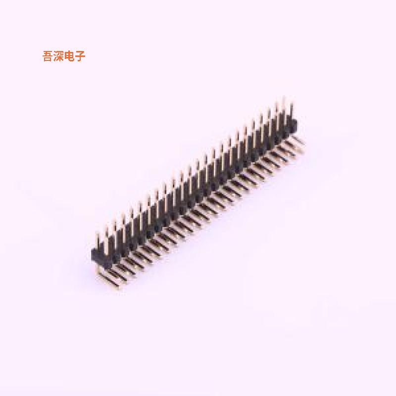 X6521WR-2x24H-C60D30 |高镀金 抗氧化排针弯插,P=2.54mm