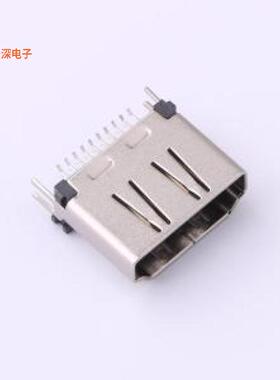 HDMI-GD-133PWB|夹板1.6铁壳0.4镀镍黑胶弯端HDMISM