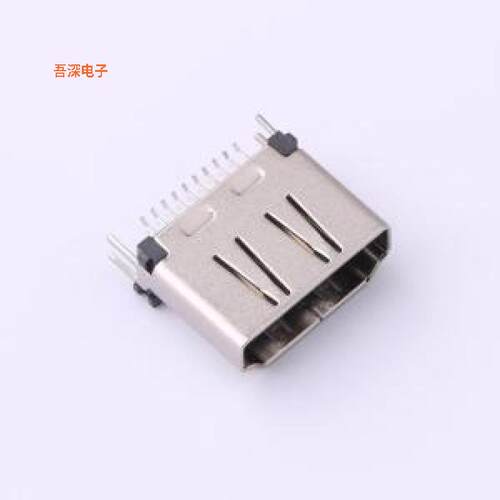 HDMI-GD-133PWB |夹板1.6铁壳0.4镀镍黑胶弯端HDMISM