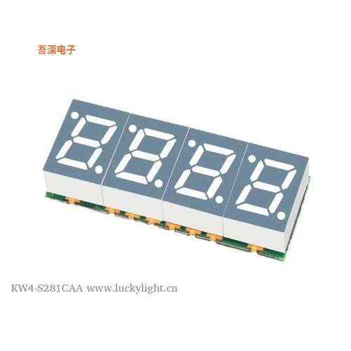 KW4-S281CAA|原装全新0.28inch (7.00mm), Orange Quadr