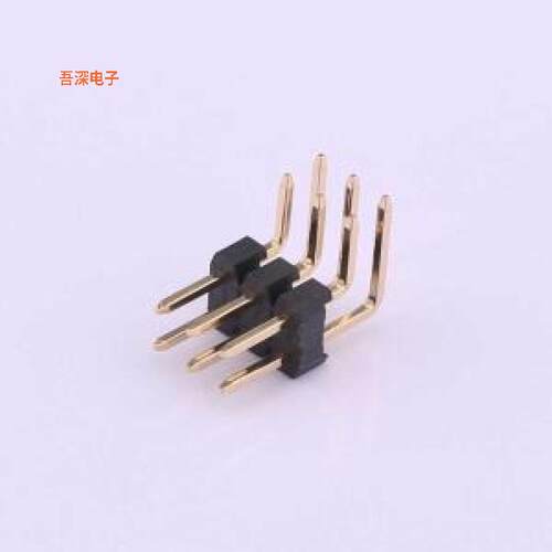 X4621WR-2x03I-C40D28 |高U镀金抗氧化排针弯插,P=2mm