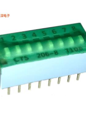 206-8ST |SPSTSWITCH SLIDE DIP SPST 0.05A 24V