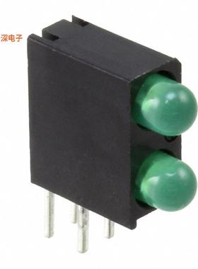 5530122010F |绿色（x 2） CBI 3MM BI-LVL GREEN RA