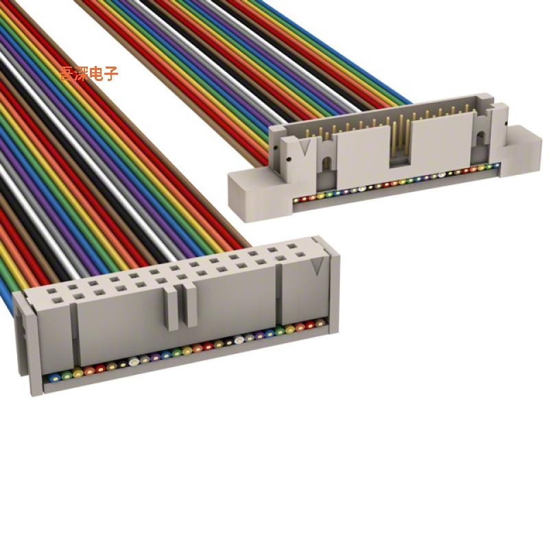 M3CWK-2618R |插口至插头IDC CABLE - MKC26K/MC26M/MPL26K