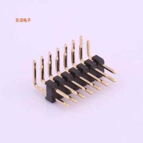X4621WR-2x07I-C40D28 |高U镀金抗氧化排针弯插,P=2mm