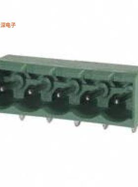 1757501 |接线插拔式接线 间距5mm 1x5Pin 弯插 镀锡