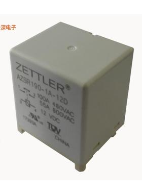 AZSR190T-1AE-12D |通孔RELAY EV CHG SOLAR SPST 100A 12V