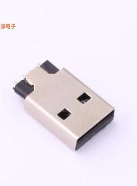 AM 90°YC |AM90°带鱼叉脚黑胶 平口无边 USB公头USBSMD