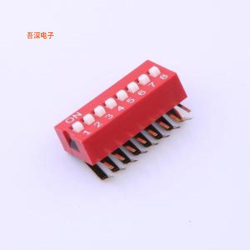 YDB08HG1 |弯脚90度直插拨码插件-16P,21.9x9.9mm