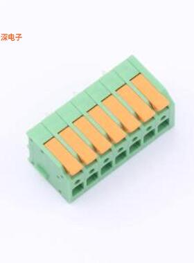 KF208VA-3.81-7P|原装插件,P=3.81mm弹簧式接