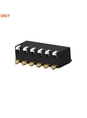 EDSP06SGLNNTR04 |SPSTSWITCH PIANO DIP SPST 0.025A 24V