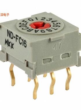 NDFC16P |十六进制补码SW ROTARY DIP HEX COMP 0.1A 5V