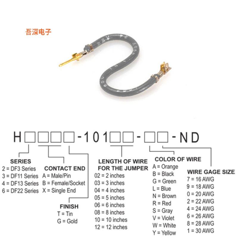 H2ABG-10102-S4 |接触端JUMPER-H1503TR/A2015S/H1501TR 2