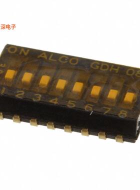 GDH08SA04 |SPSTSWITCH SLIDE DIP SPST 0.025A 24V