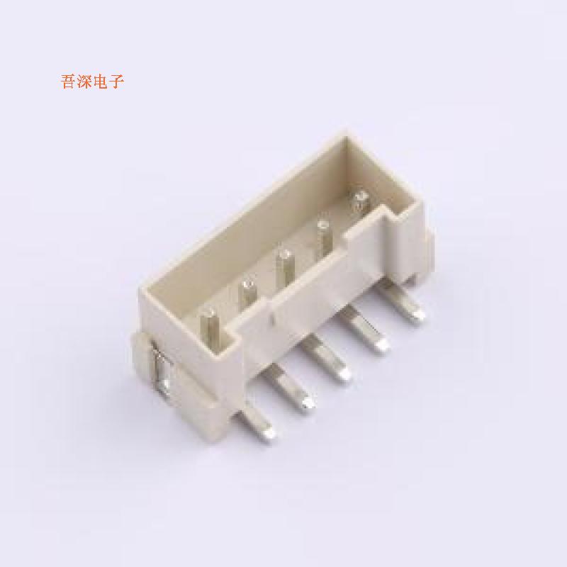 WAFER-VH396L-5A |线对板针座VH 3.96mm 1x5P 立贴 带扣