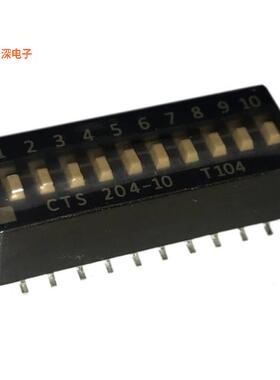 204-10ST |SPSTSWITCH SLIDE DIP SPST 0.05A 24V