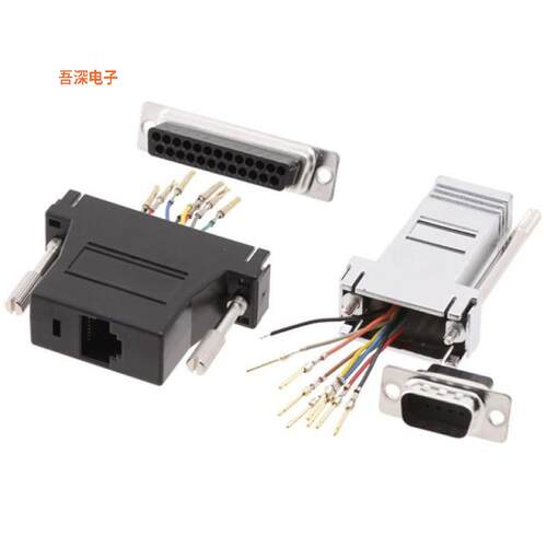 MHDA9-SMJ8-R-K |原装全新9 WAY FEMALE D-SUB TO RJ45 ADAPT